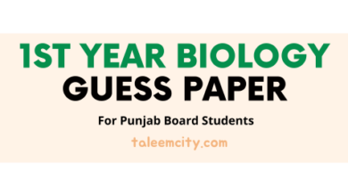 1st Year Biology Guess Paper 2025