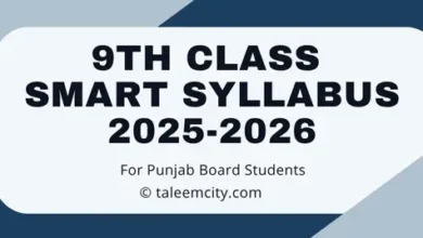 9th Class Smart Syllabus 2025